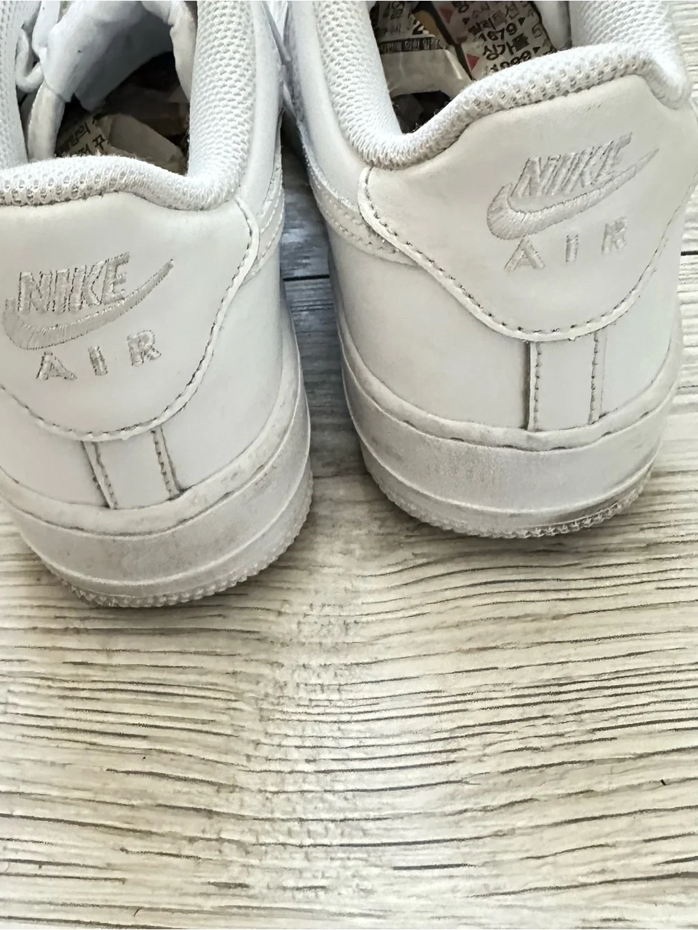 6Y Big Kids' Nike Air Force White Sneakers